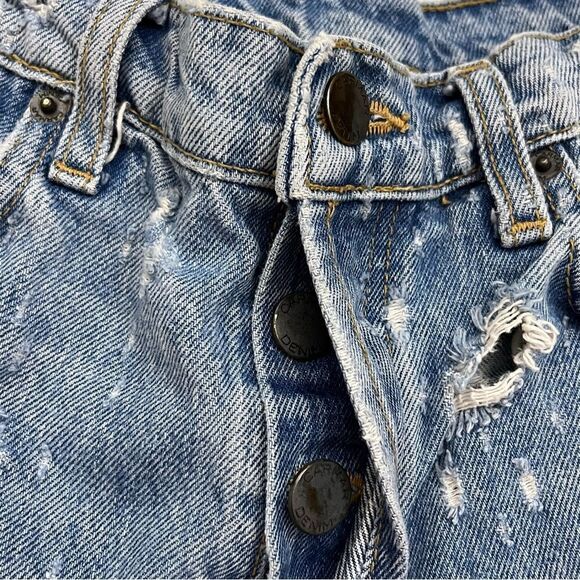 Carmar Destroyed Relaxed Straight Crop Jeans Light Wash 26 - Picture 5 of 7